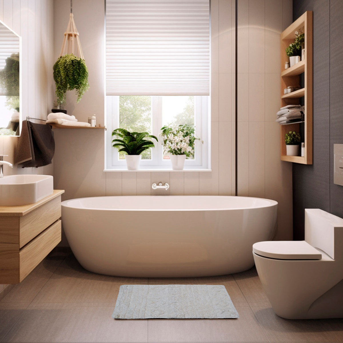 Tapete baño Banya Blanco5