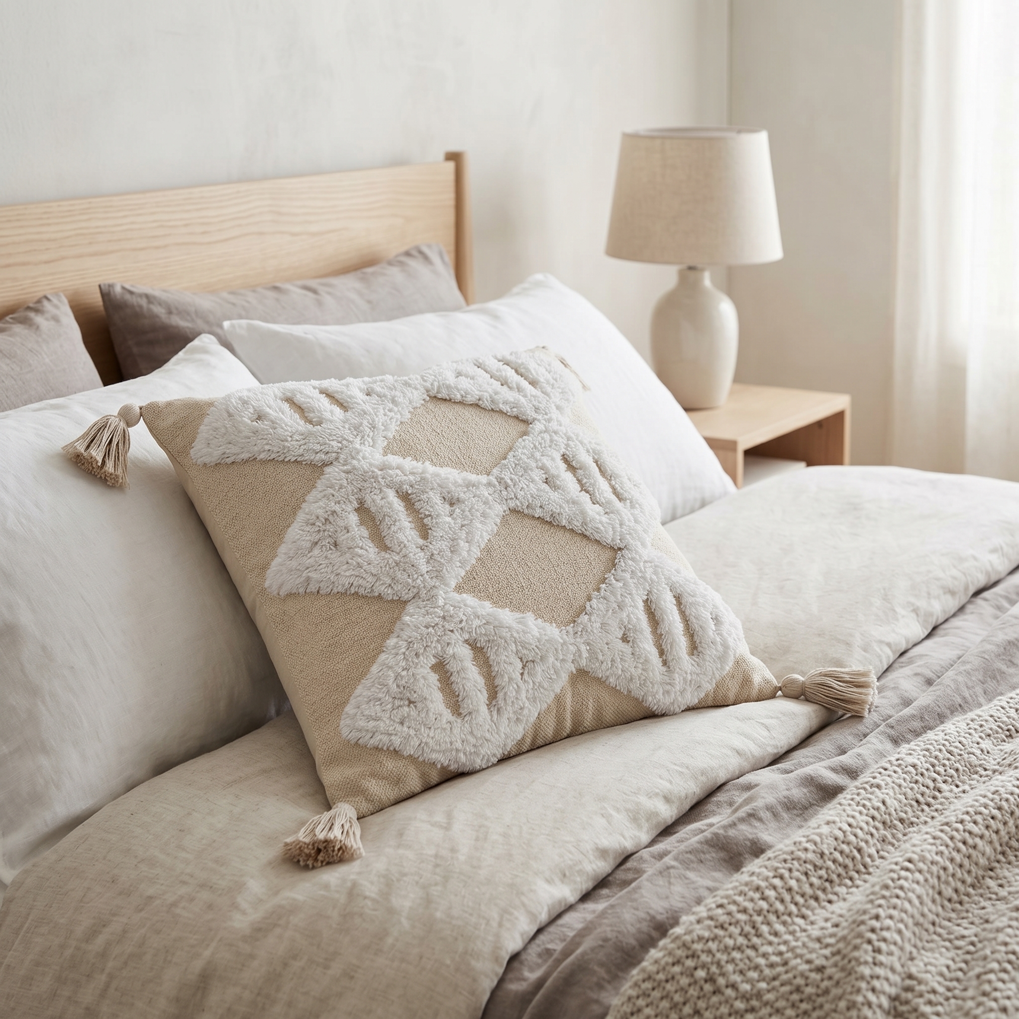 RUSTIC 162 BOUCLÉ 45X45 marfil Ambiente 2