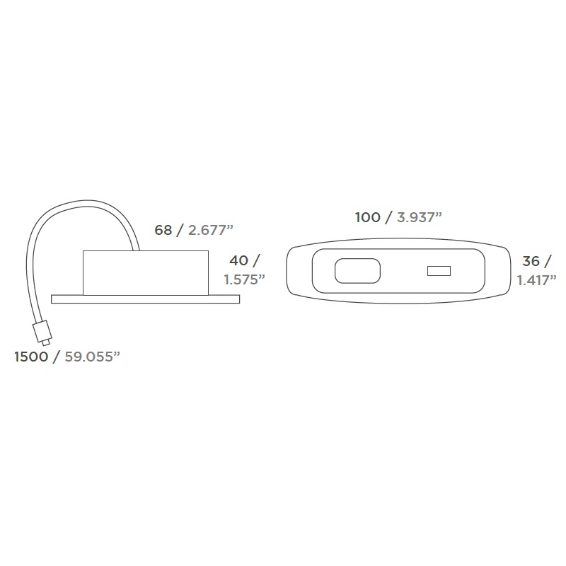 Botonera empotrada Mede + USB PLANO