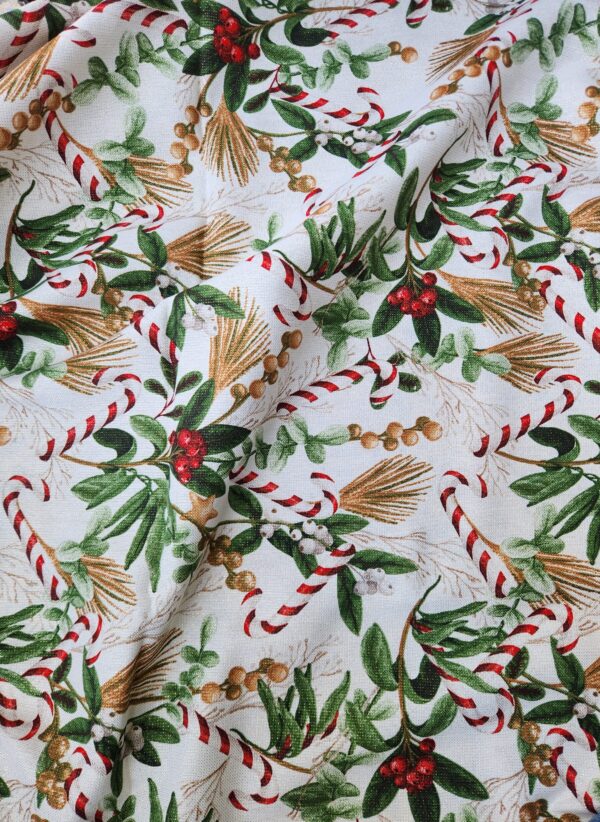 Loneta Estampada Lurex Lisbeth Oro Beige1