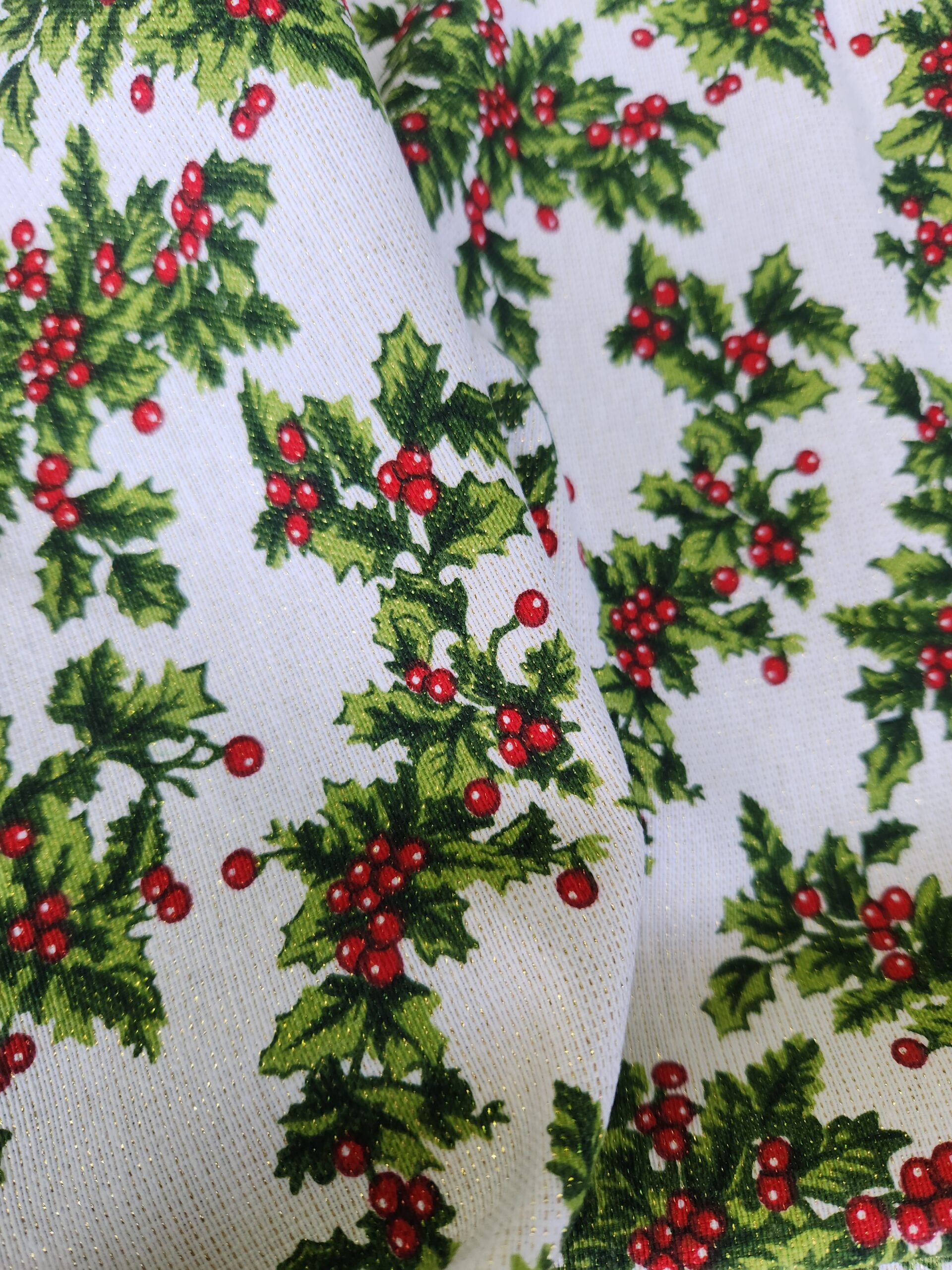 Loneta Estampada Lurex Rotativa Chrismas2